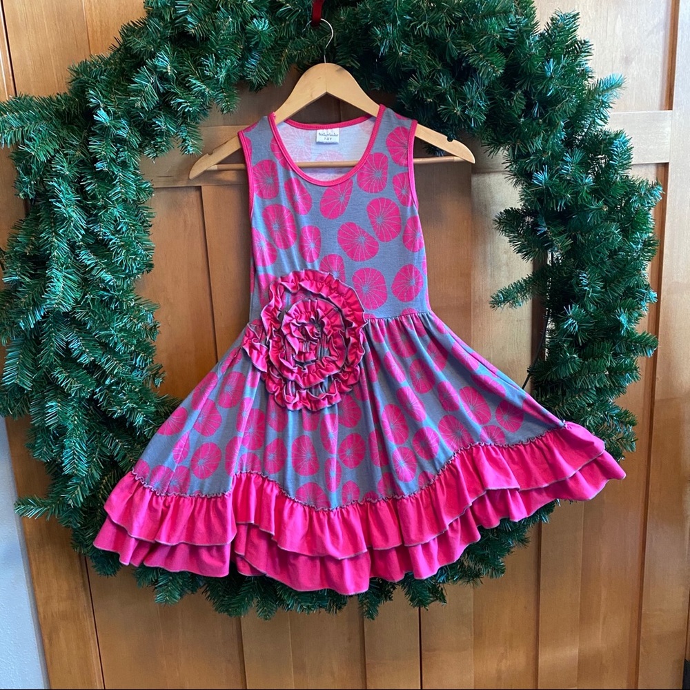 NWOT Ruffles by tutu & lulu Dress Sz 7-8 Adorable!